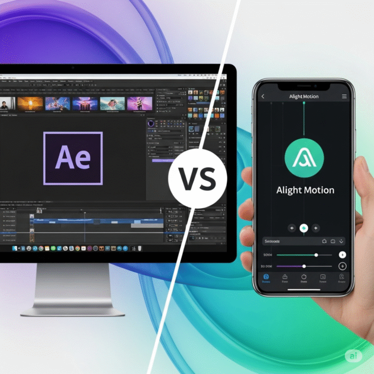 Comparison of Adobe After Effects vs Alight Motion: Desktop vs. Mobile Video Editing