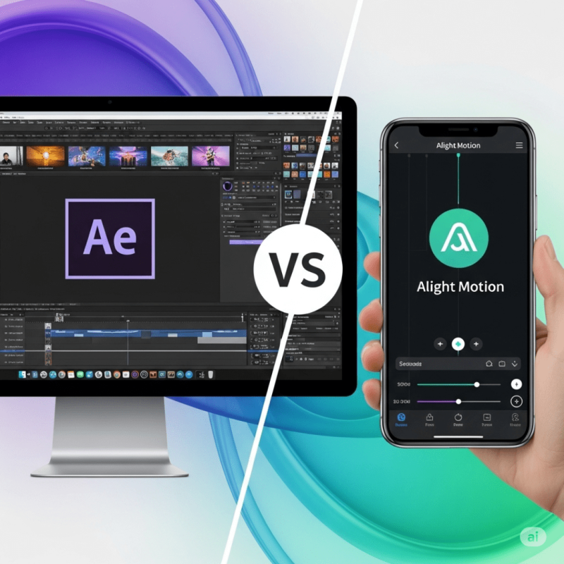Comparison of Adobe After Effects vs Alight Motion: Desktop vs. Mobile Video Editing