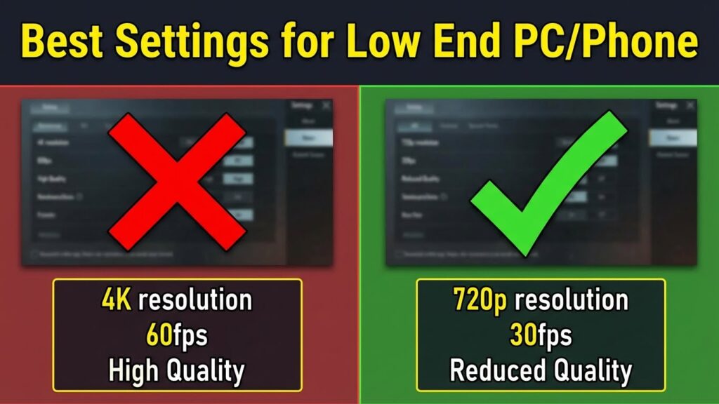 Recommended Alight Motion export settings (720p, 30fps) to prevent lagging and crashes on low-end devices.