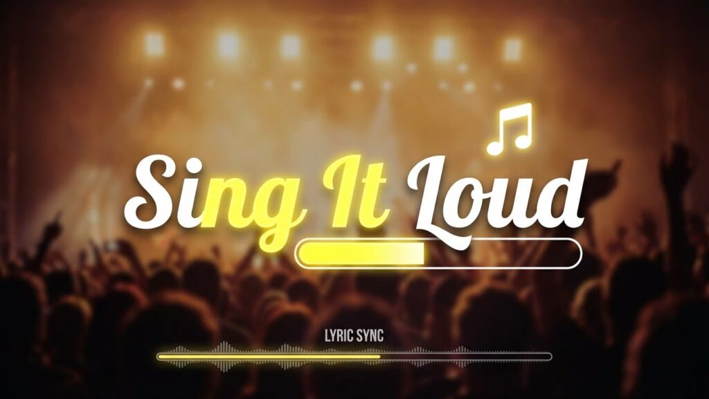 An example of a Karaoke style lyric video text preset in Alight Motion with color-fill synchronization.