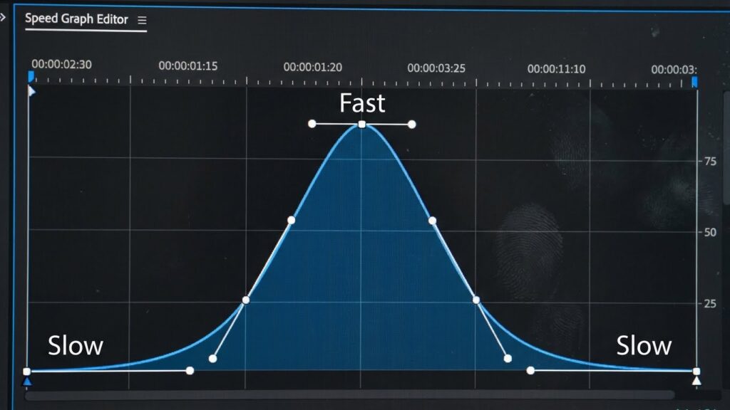 The perfect V-shape speed graph setting in Alight Motion for smooth velocity speed ramping.